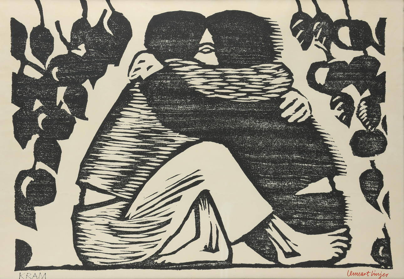 LENNART LINJER (1935-2019) "Hug", graphic sheet.