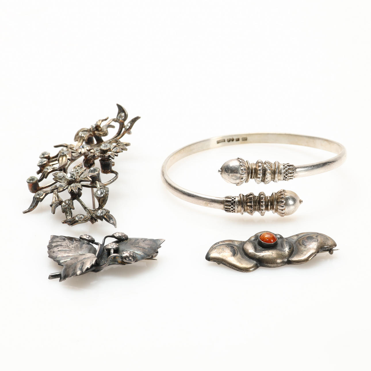 JOYERÍA, 4 dlr, plata, incluido Bernhard Hertz.