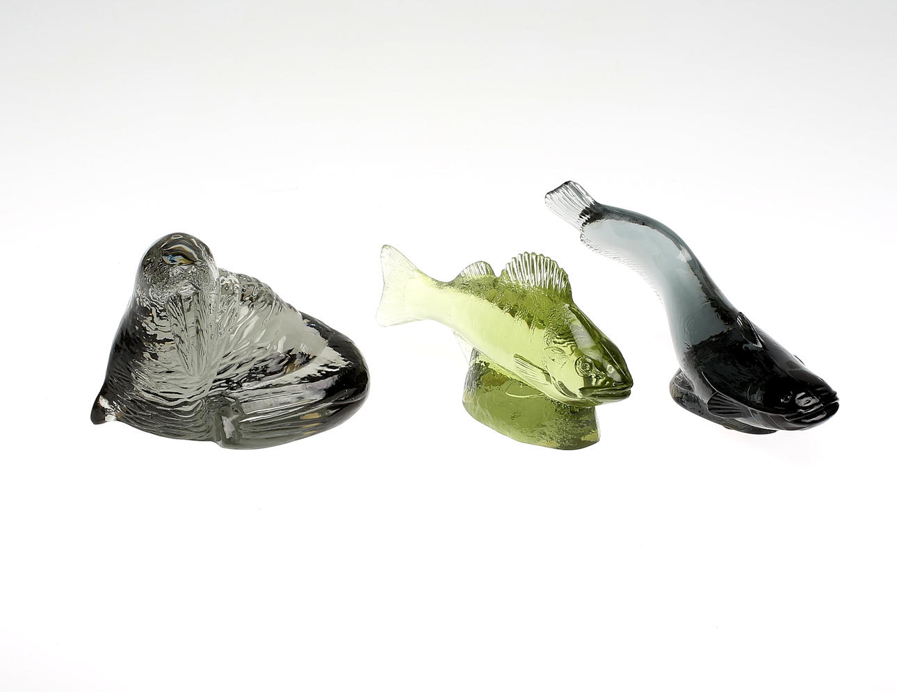 PAUL HOFF. Konstglas, 3 st, sign, Kosta boda.