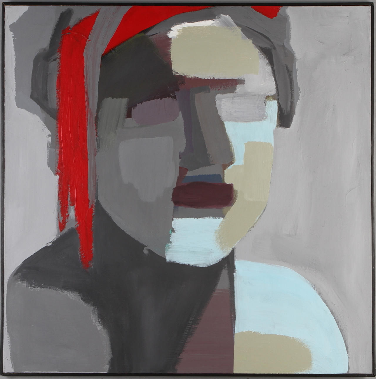 SAN LUNDBERG. Ansikte, olja på duk, signerad a tergo samt daterad -97.