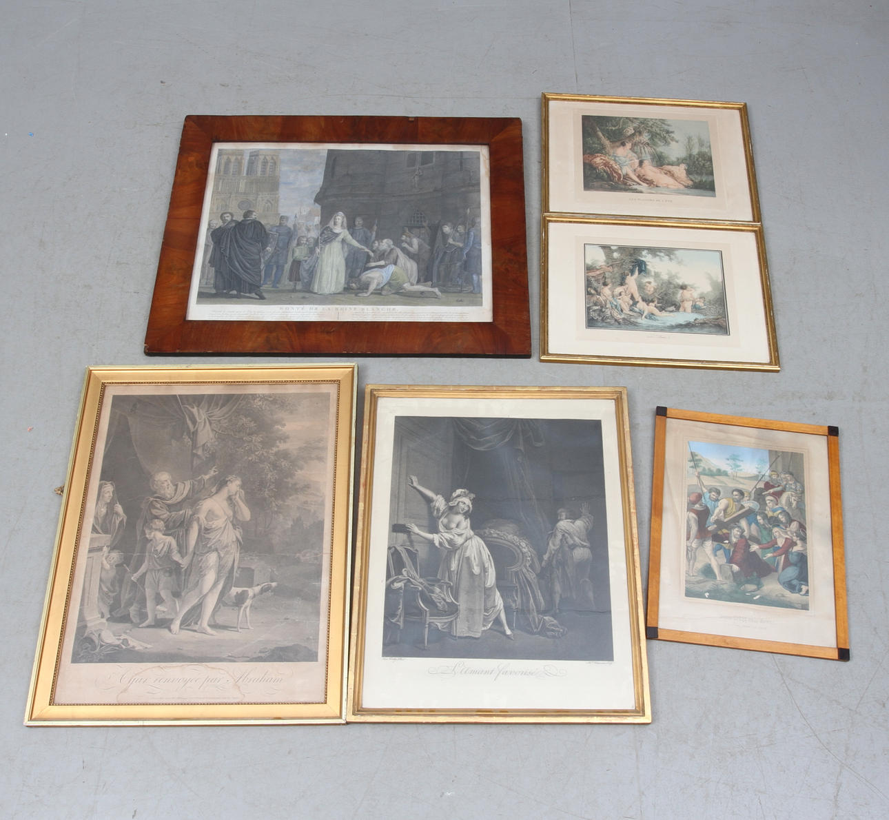 PARTI ÄLDRE GRAFIK, 6 delar, bla. efter Boucher & J.B Huet.