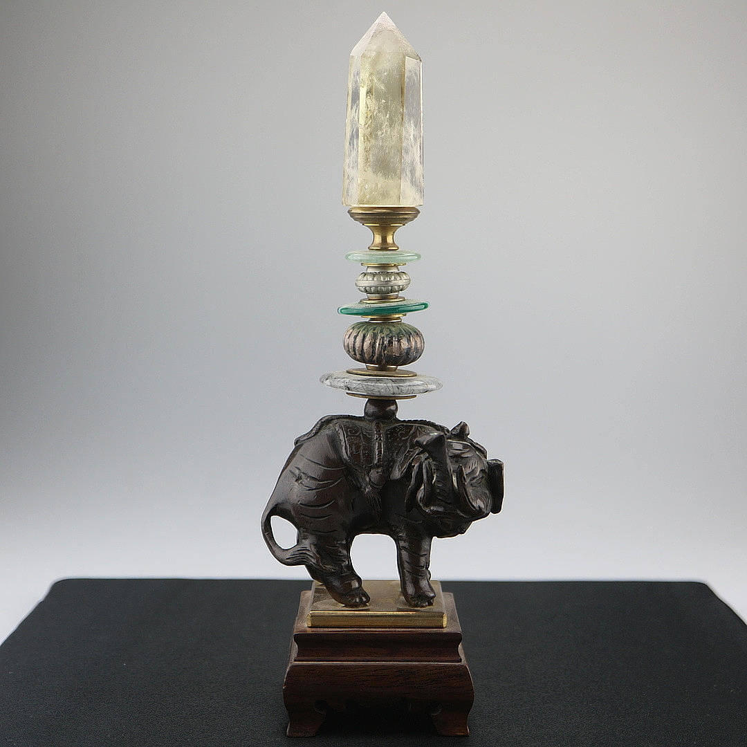 BRONZE ELEFANT SKULPTUR.