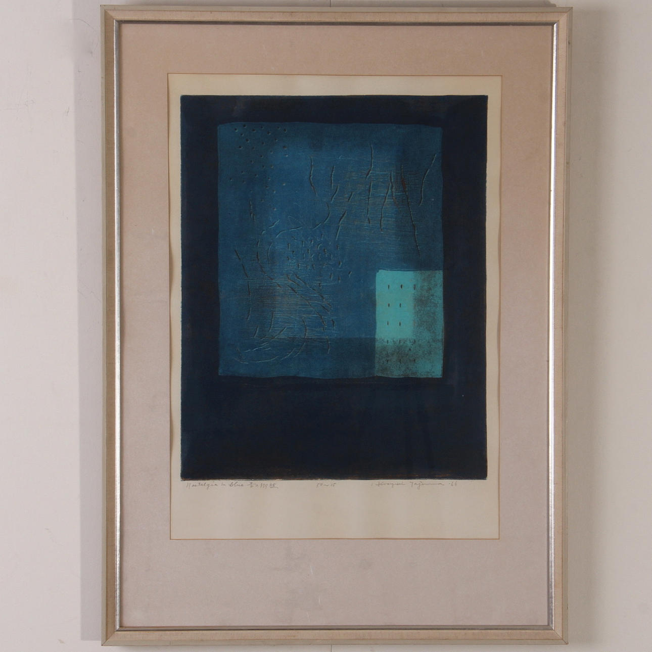 HIROYUKI TAJIMA. färgetsning, "nostalgia in blue", signerad och daterad.