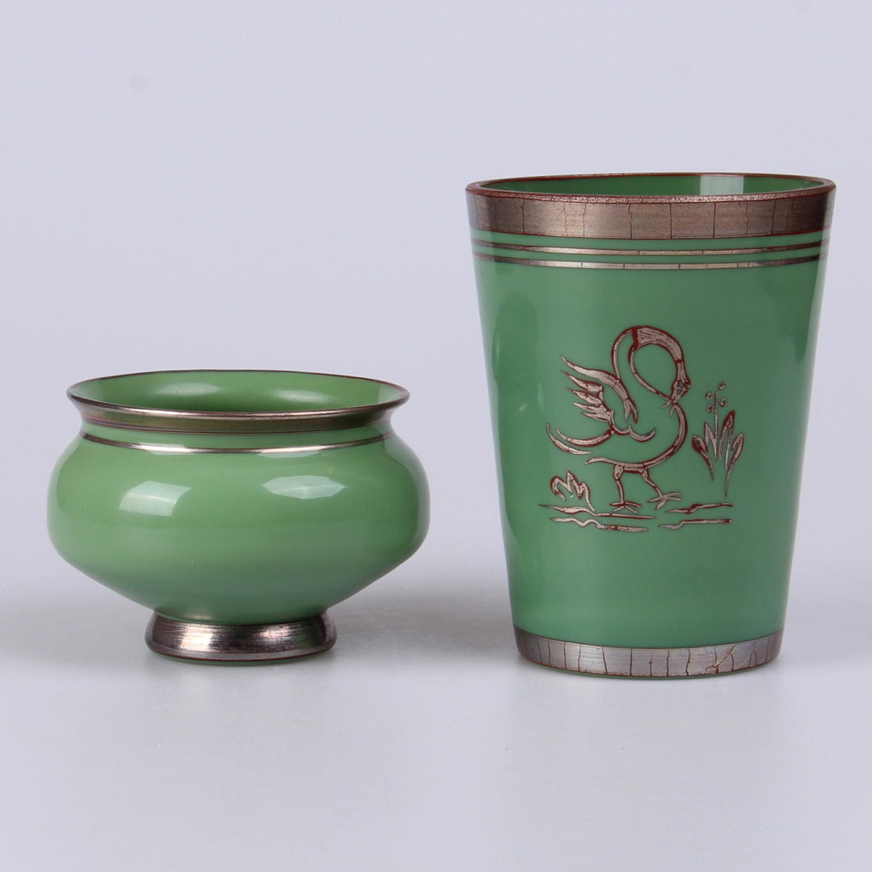 VASER, 2 st. glas, Hugo Gelin, Gullaskruf, 1933.