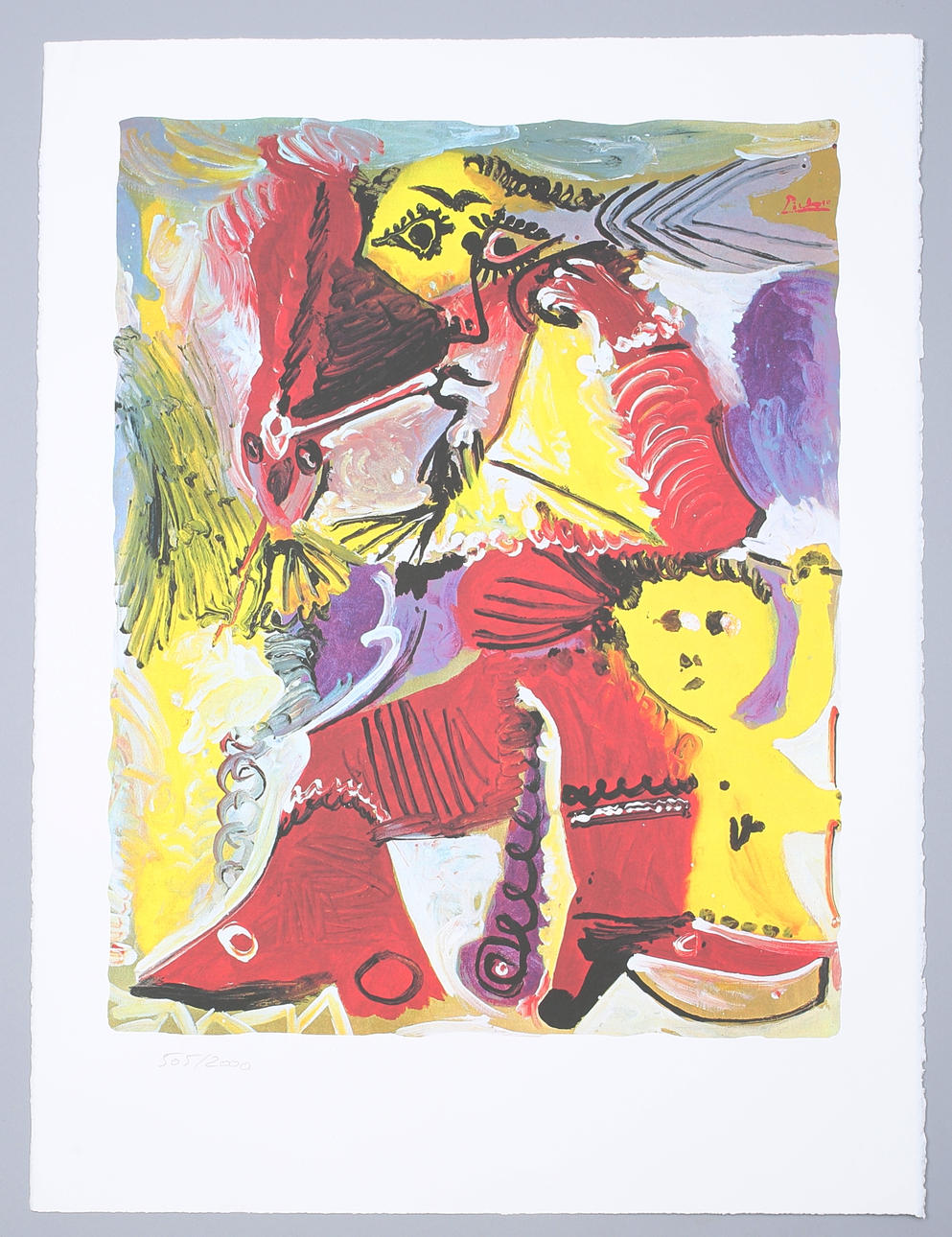 PABLO PICASSO (1881-1973). figur efter Rembrandt.