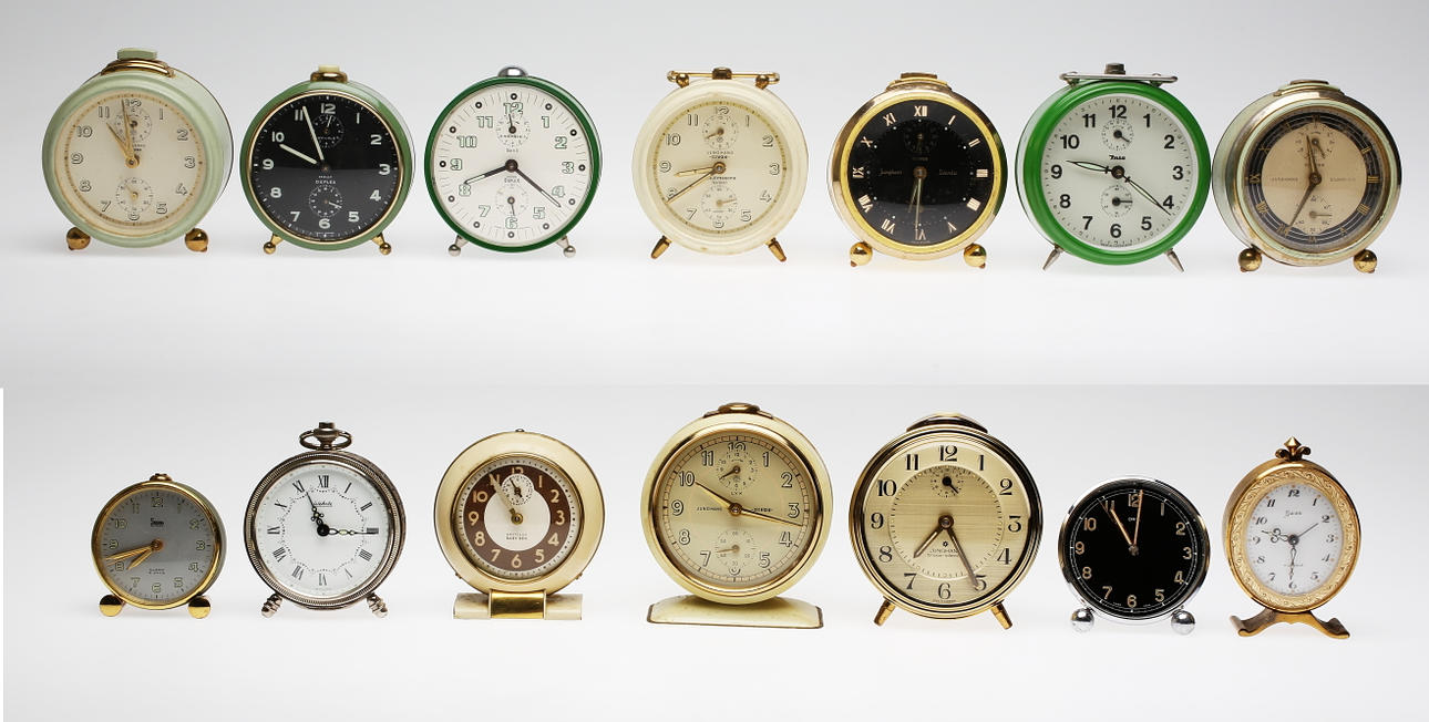 VÄCKARKLOCKOR. 14 st. 60/1970-tal. Retro.