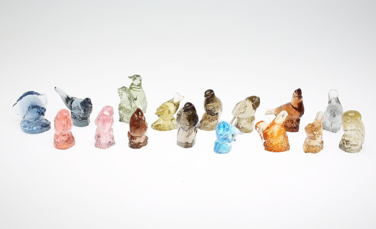 PAUL HOFF. Svenskt glas "Skogens fåglar" 16 styck.