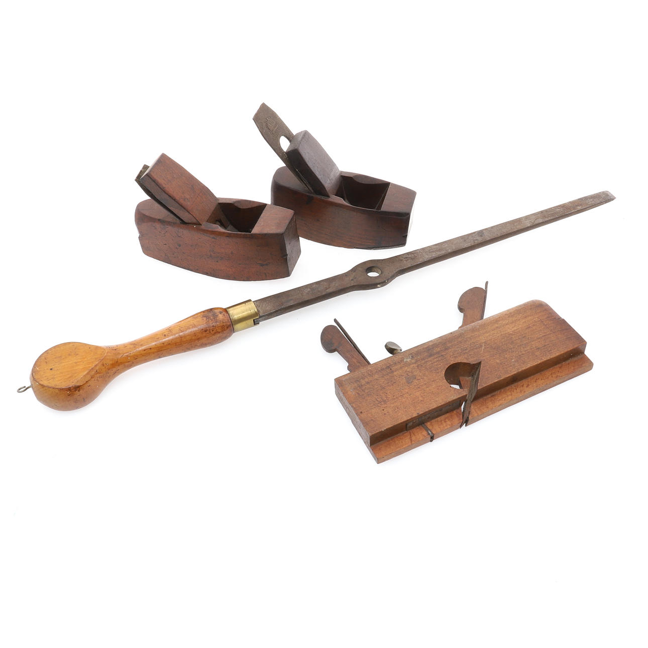 TWO VINTAGE HARDWOOD BLOCK PLANES.