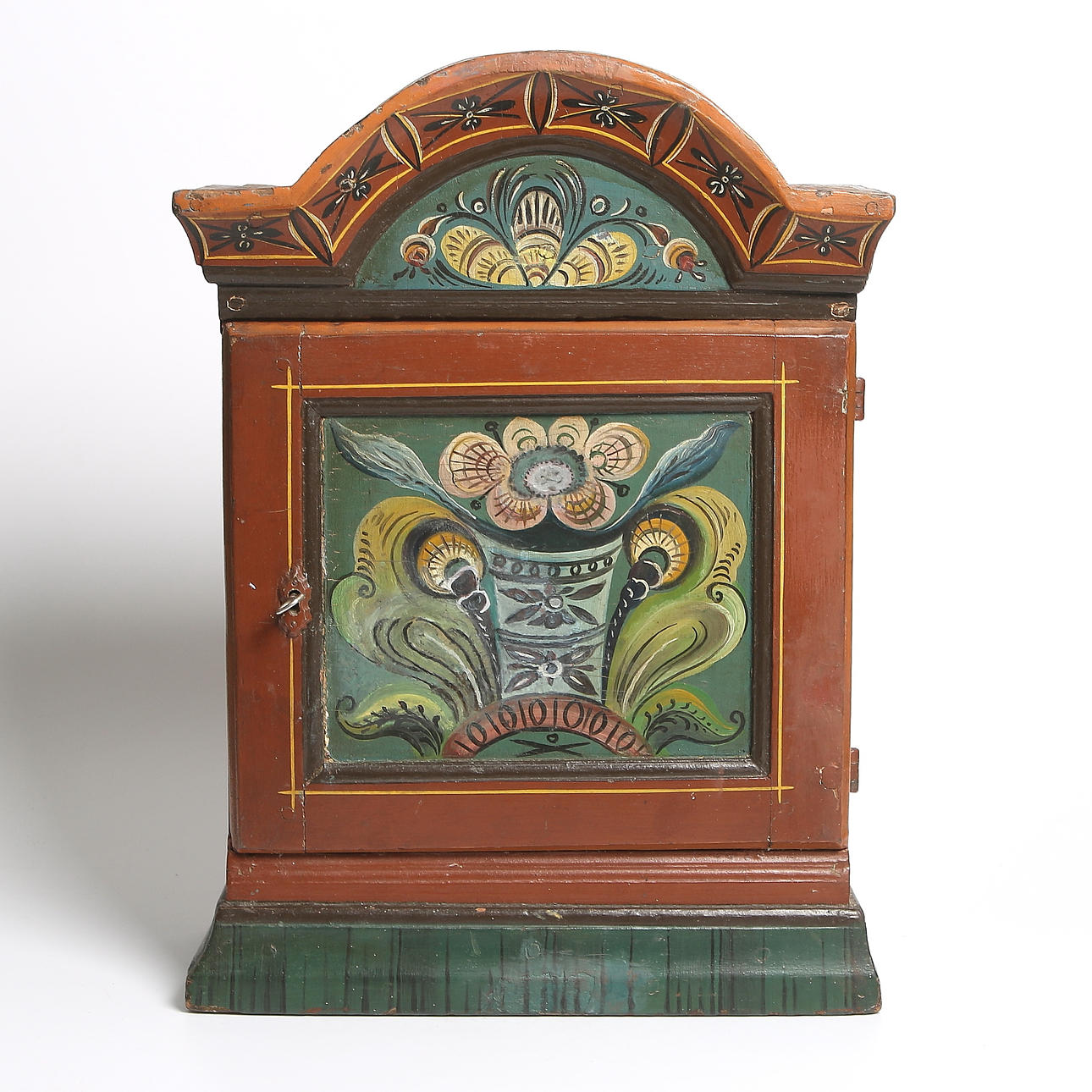 VÄGGSKÅP, allmoge, troligen Dalarna, 1800-tal.