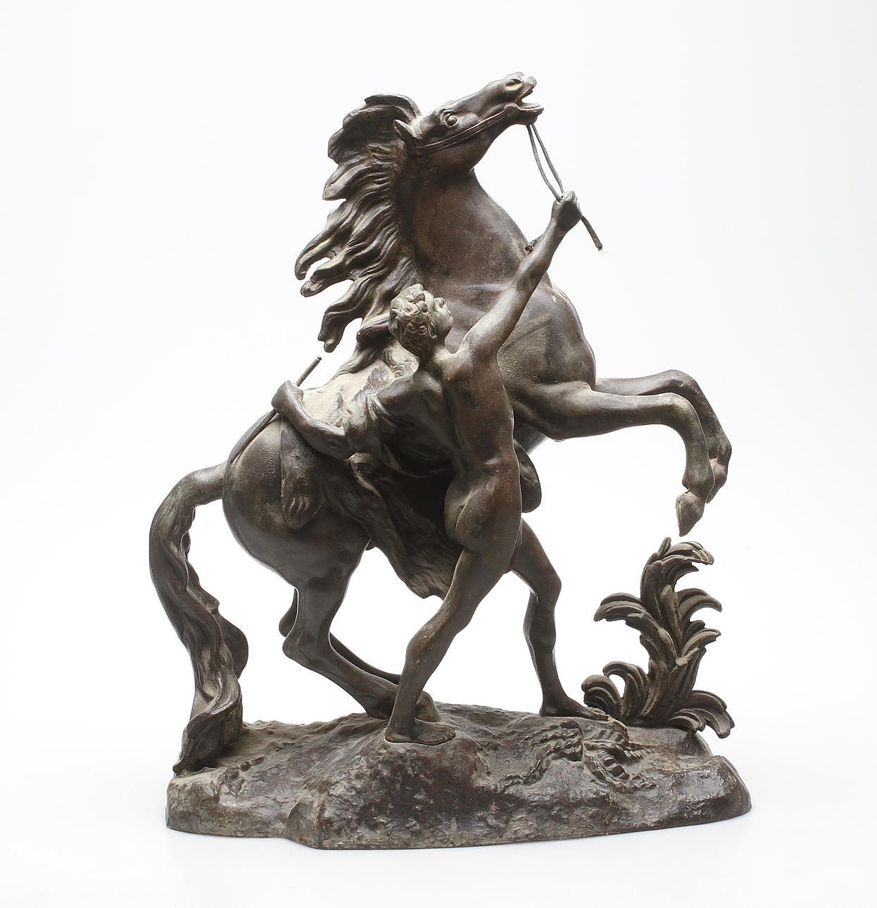 GUILLIAUME COUSTOU. EFTER. "Chevaux de Marly", skulptur, 1800/1900-tal.
