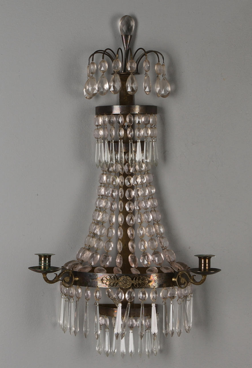 VÄGGLYSTRAR, 1 par, empirestil, 1900-tal.