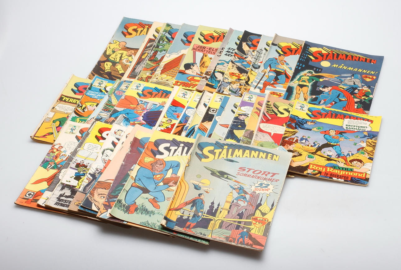 SERIETIDNINGAR, 37 st, Stålmannen, 1950-1968.