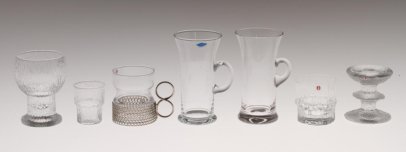 PARTI GLAS, 28 delar, mestadels Finland, 1900-tal.