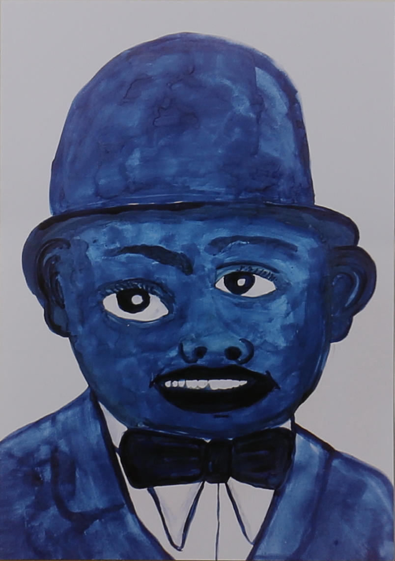 MARTIN BRYDER. Den blå mannen med hatt. Offsettryck. Signerad a tergo och numerad 1/10.