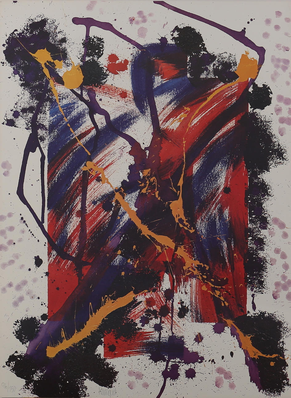 BJÖRN RÖNNQUIST. Komposition. Färglitografi. Signerad Rönnquist och numrerad 96/150.