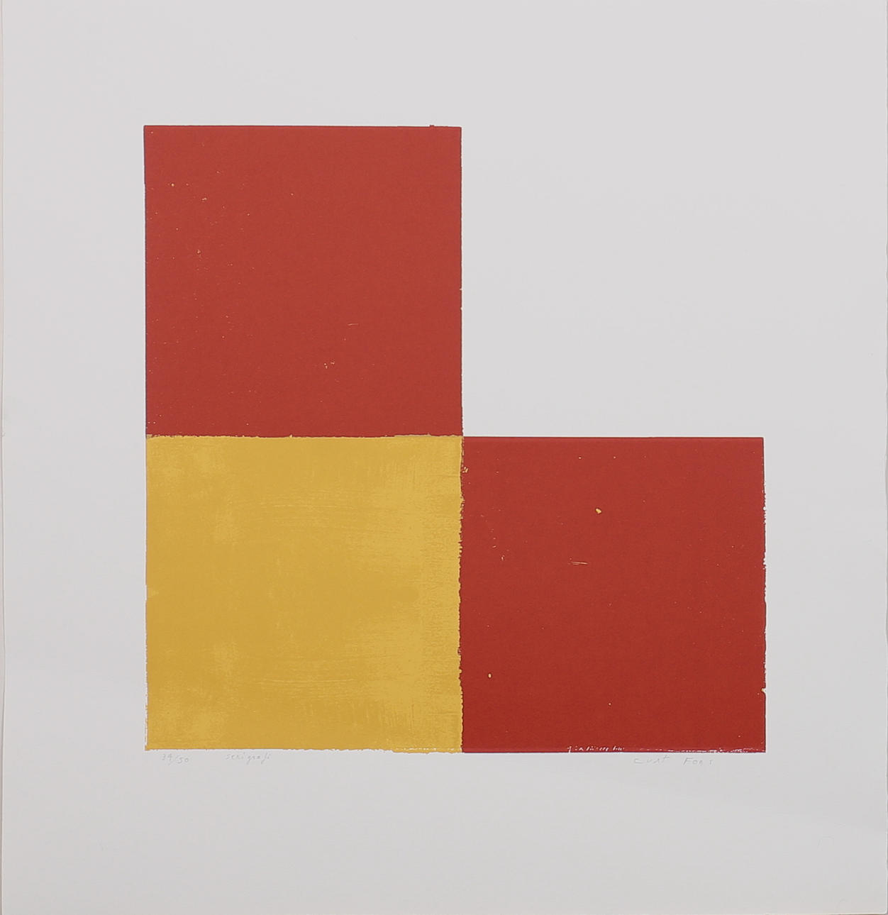 CURT FORS. Komposition. Färgserigrafi. Signerad och numrerad 34/50.