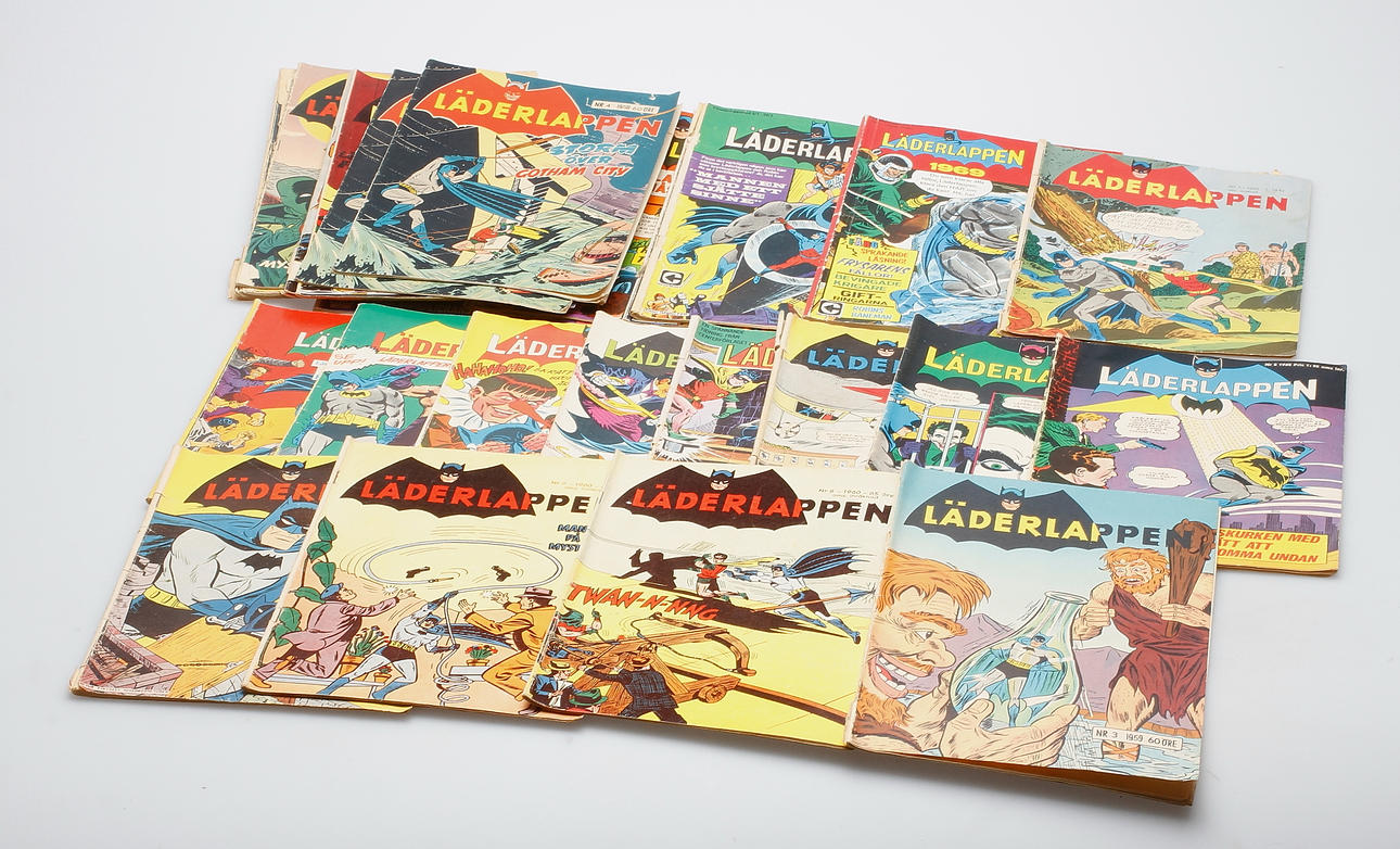 SERIETIDNINGAR, 25 st, Läderlappen, 1955-1969.