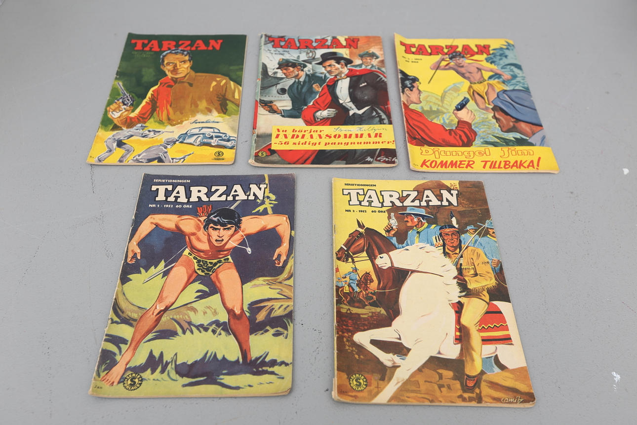SERIETIDNINGAR, 34 st, Tarzan, 1952-54.