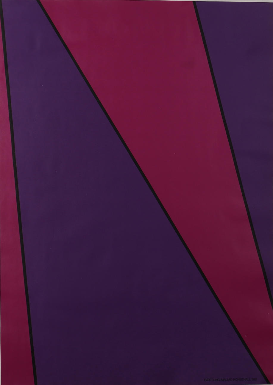 AFFISCH Olle Baertling, Malmö konsthall 1981.