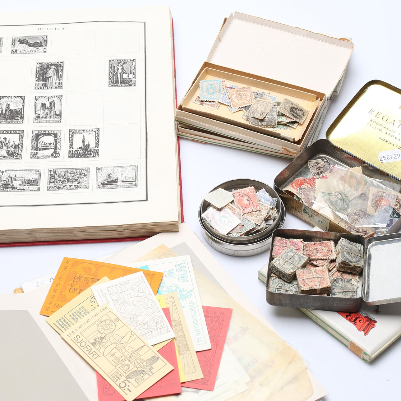 Ein Menge FRIMÄRKEN, darunter Schweden.