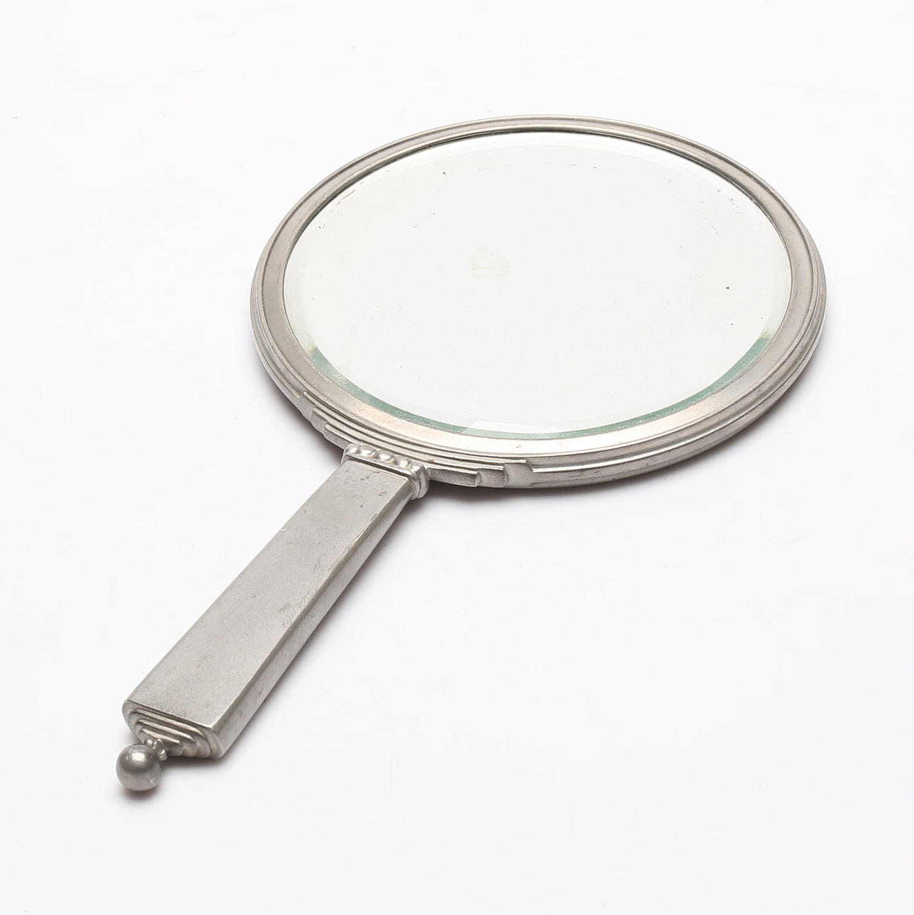 HANDSPEGEL, tenn, Art deco, 1930-tal.