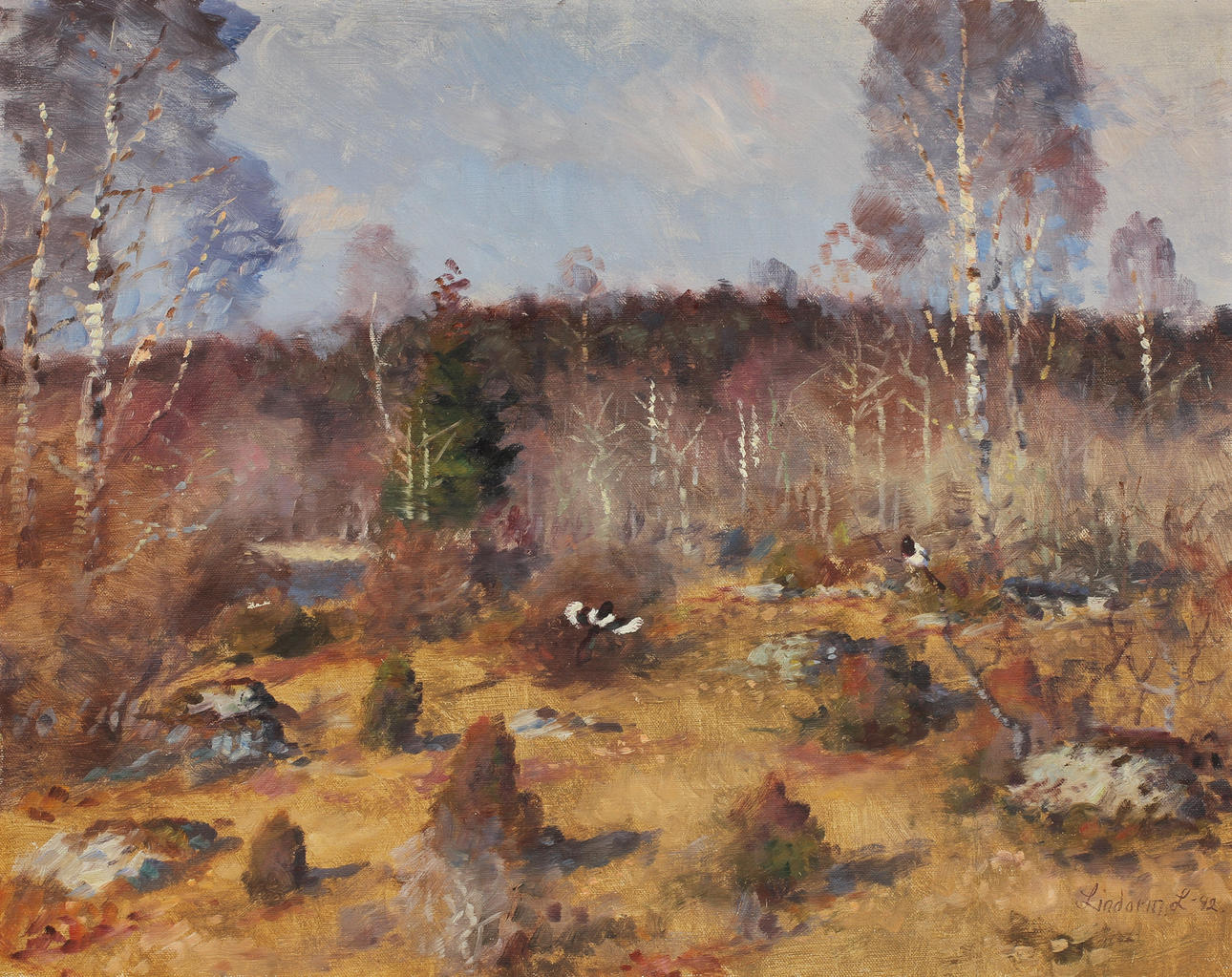 LINDORM LILJEFORS. Olja på duk, signerad och daterad 42.