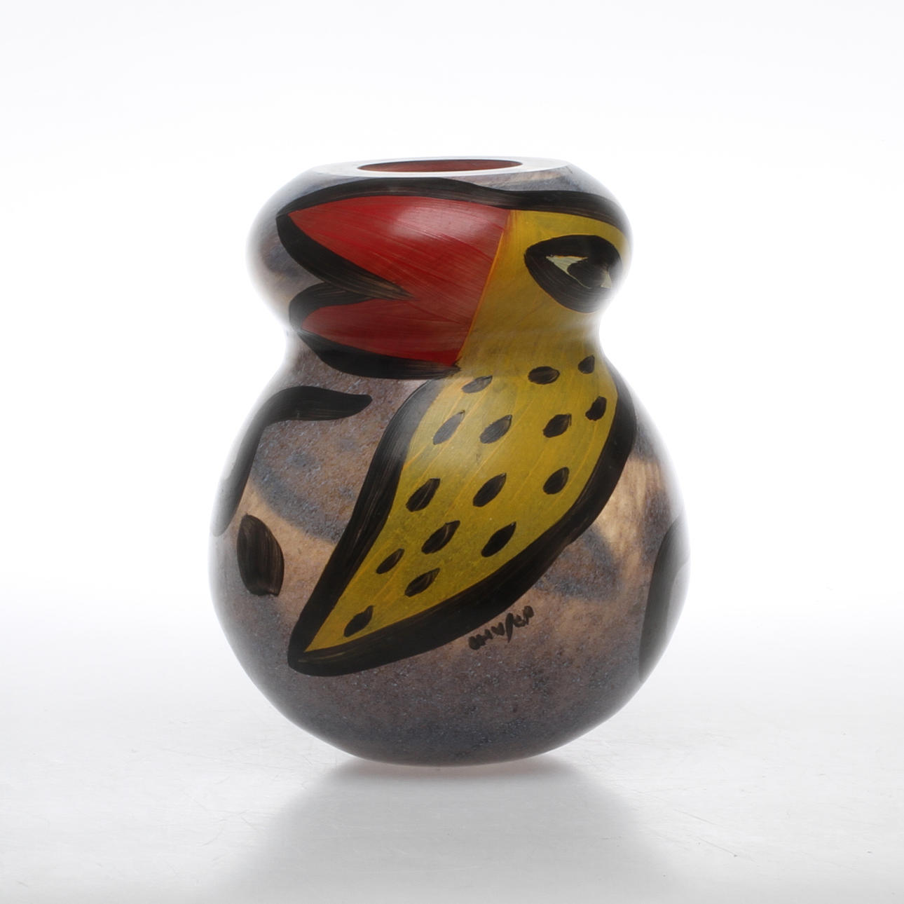 VAS, fågeldekor, Ulrica Hydman Vallien, Kosta Boda.