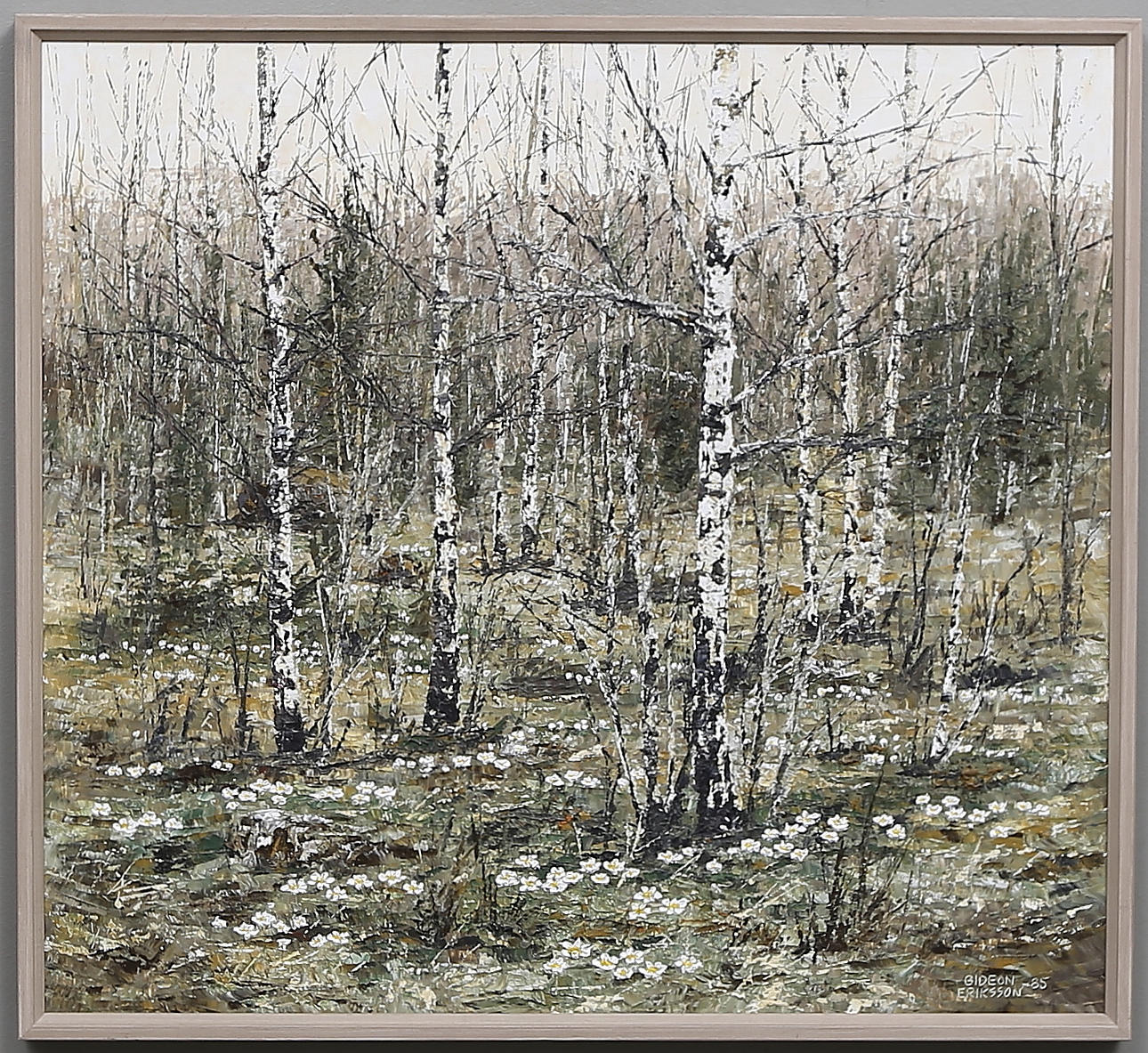 GIDEON ERIKSSON. Olja på pannå, signerad och daterad -85.