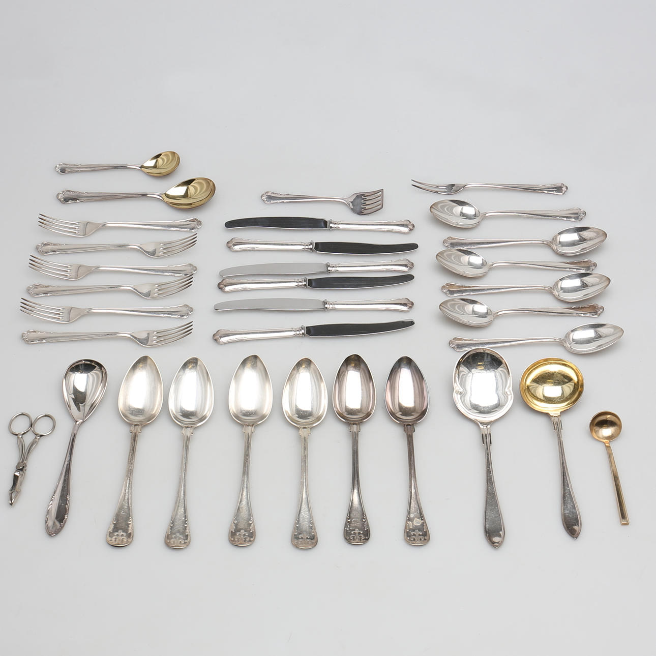 BESTICK. 22 delar. Nysilver. "Ingrid" GAB.