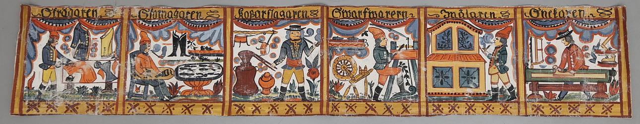 BONADSMÅLNING, allmoge, 1800-tal.