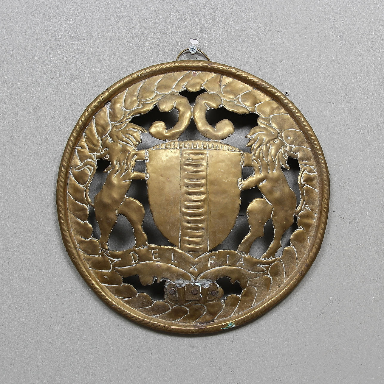 LOCK TILL SÄNGVÄRMARE, mässing. Holland sent 1800-tal.