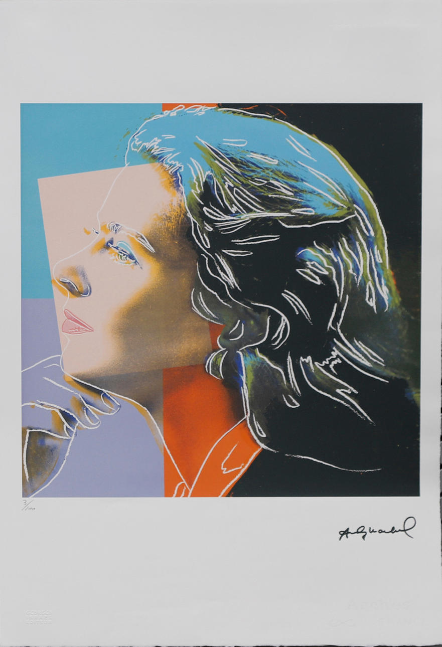 ANDY WARHOL. EFTER. Ingrid Bergman i profil.