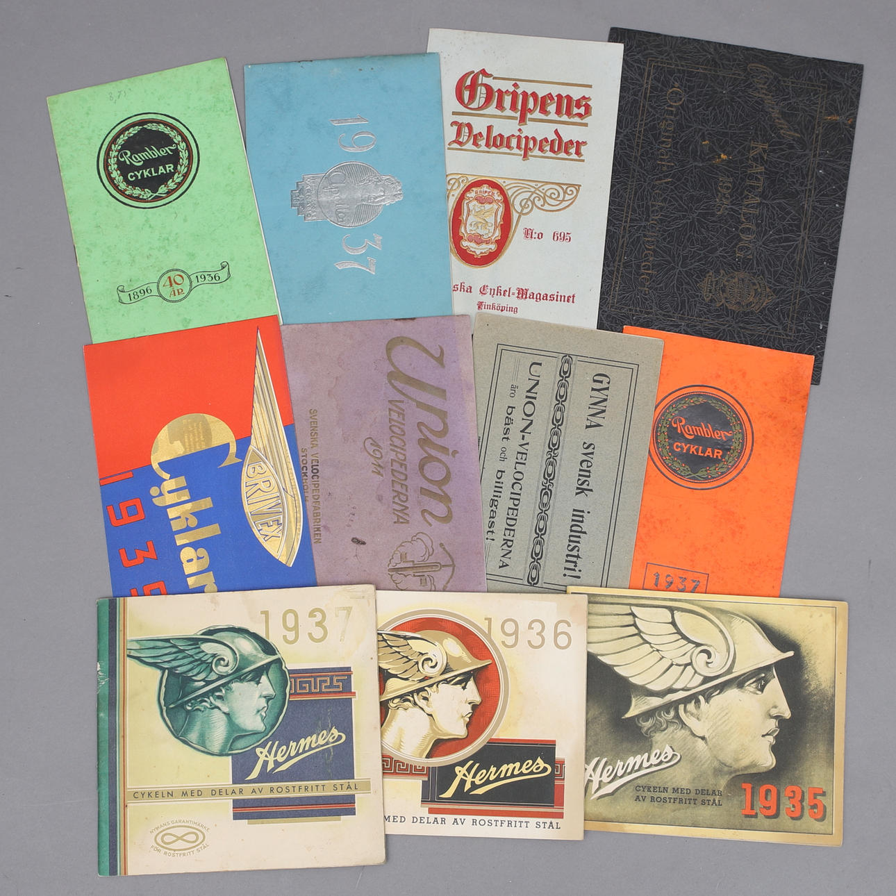 KATALOGER, 11 st, Velocipeder.