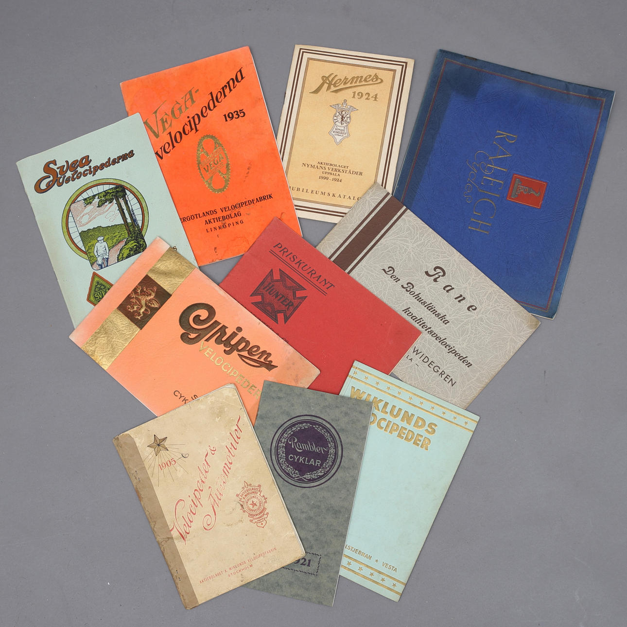 KATALOGER, 10 st, Velocipeder.