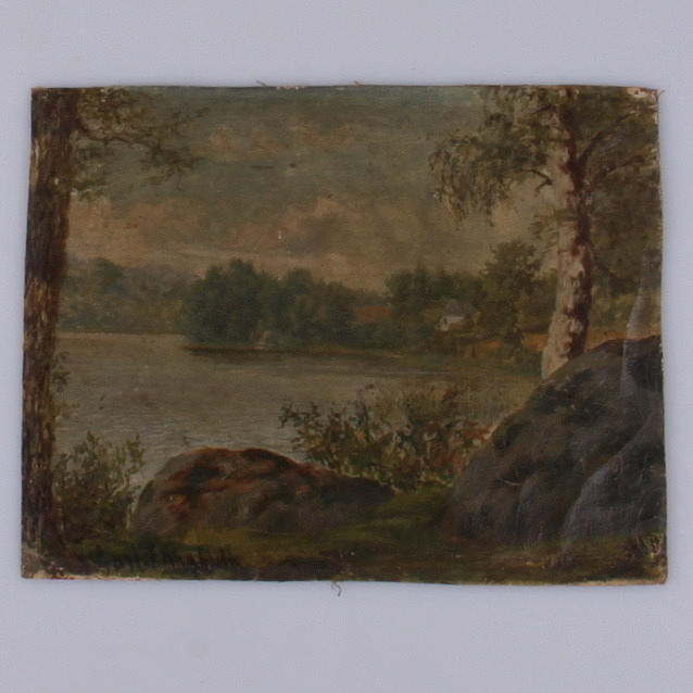 CARL TRÄGÅRDH. olja på duk, signerad, 1800-tal.