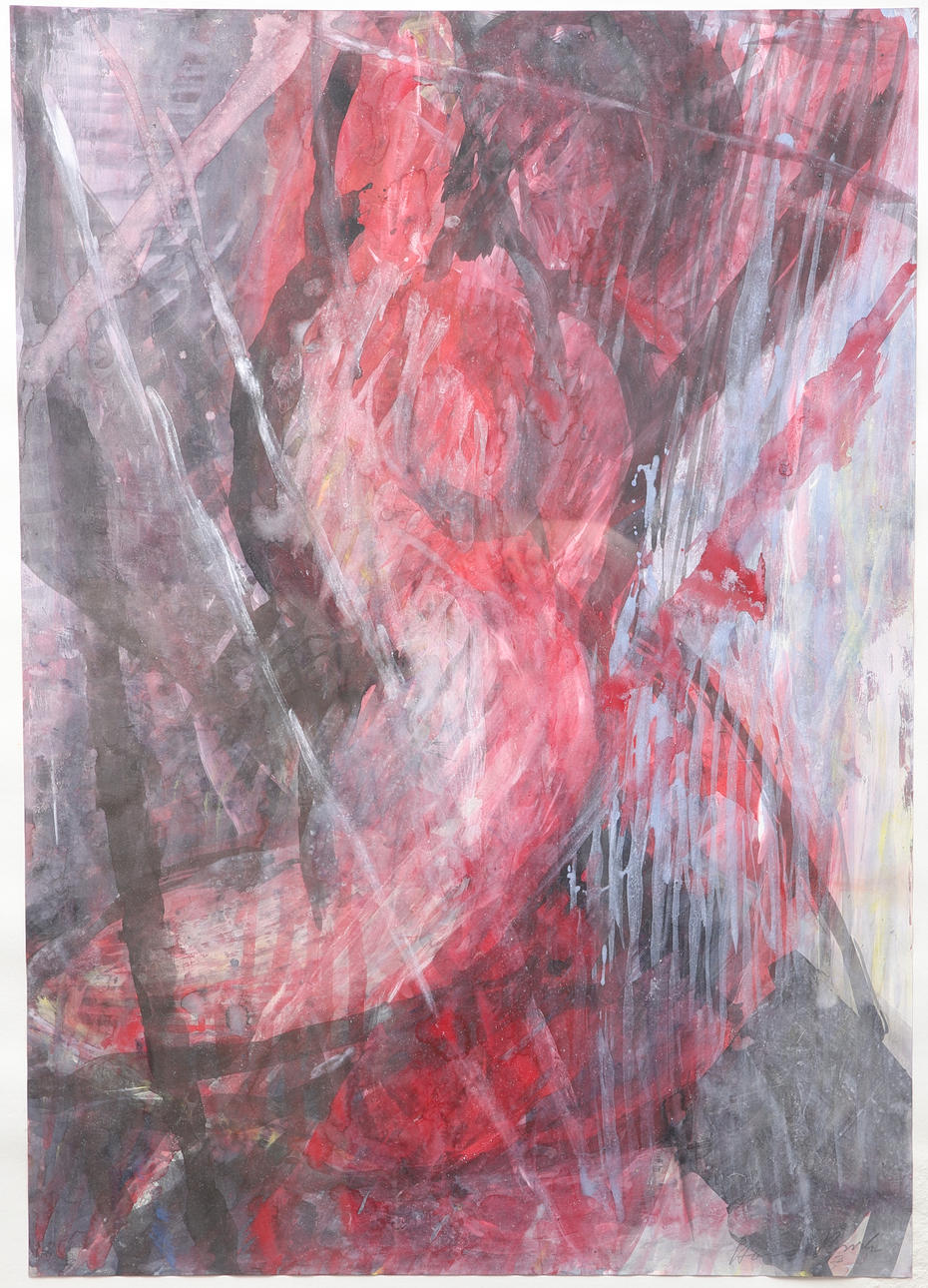 HANS BROSCH. acuarela, estudio de archivo, firmado, fechado.