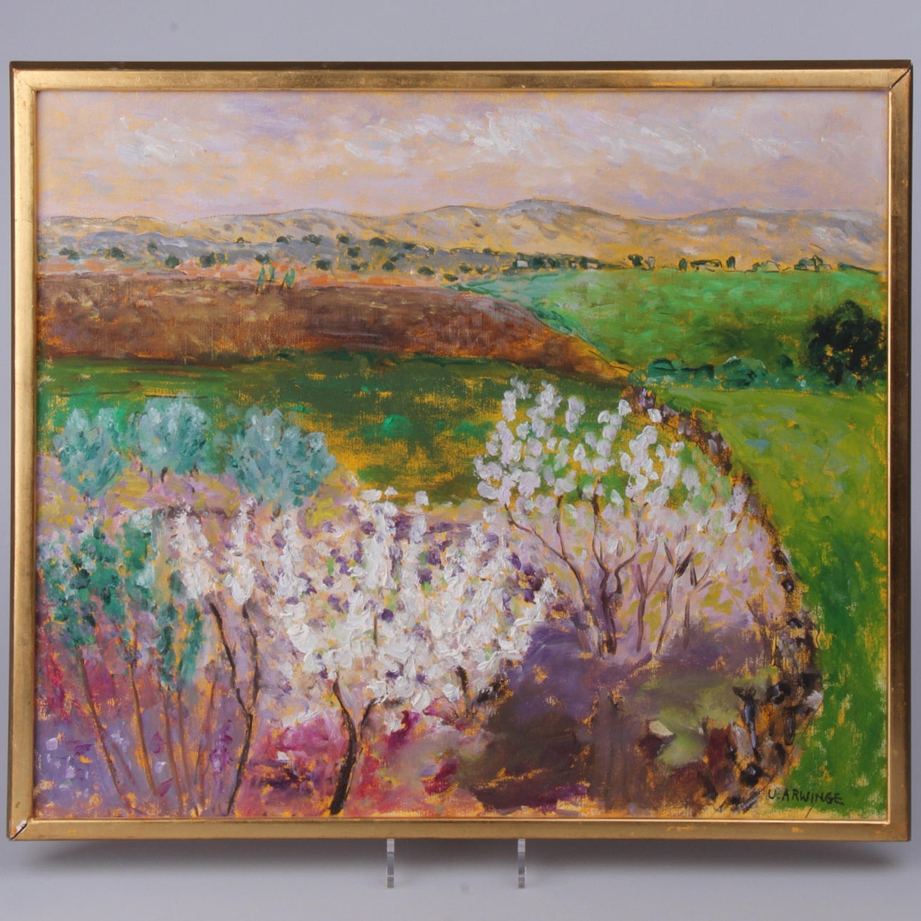 ULLA ARWINGE. olja på duk, "israelisk jord", signerad.