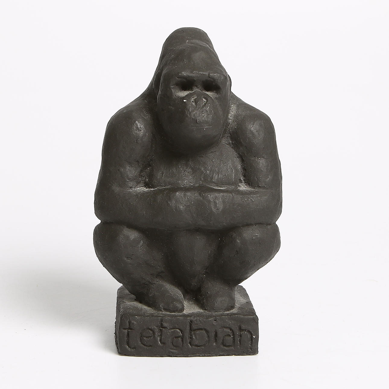 SKULPTUR, trä/gips, "Tetabian", Torsten Molander.