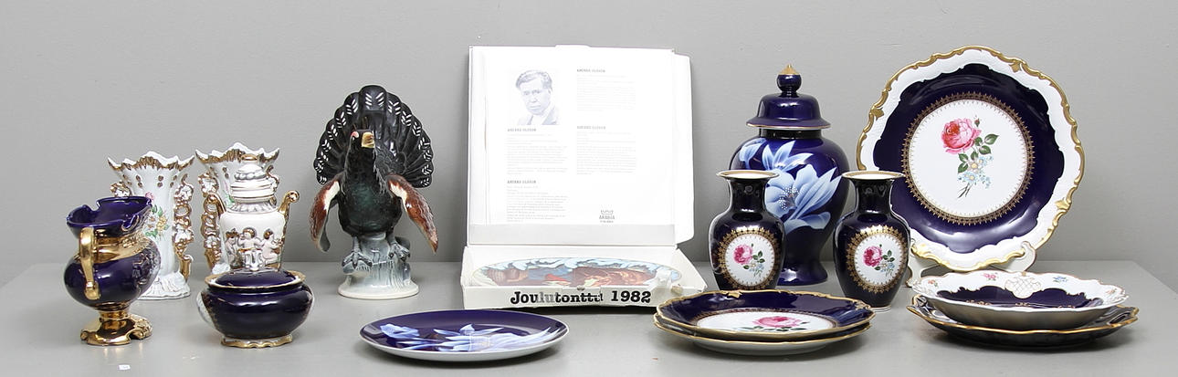 PORSLINSFÖREMÅL, 16 delar, bland annat Tyskland och Arabia Finland.