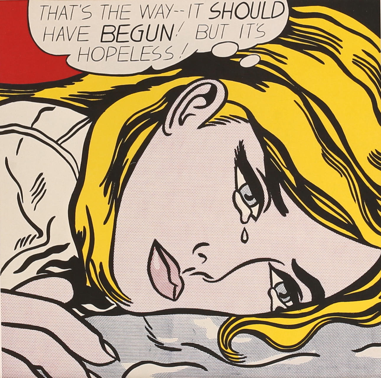 ROY LICHTENSTEIN. Nachdruck, "Hoffnungslos", Kunstmuseum Basel.
