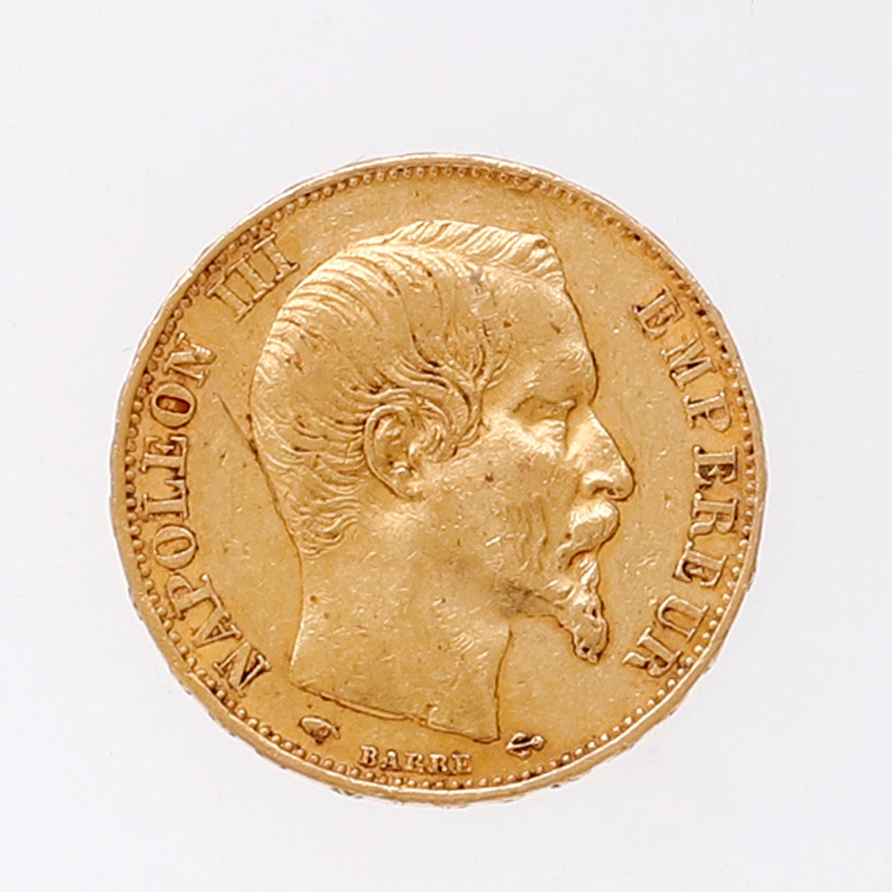 Fransk mønt i guld.