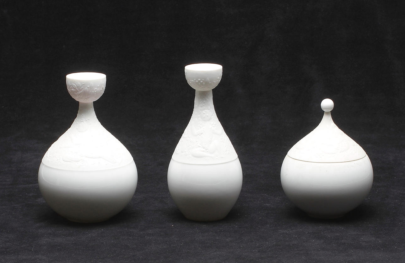 KERAMIK, 3 delar, "Die Zauberflöte", Björn Wiinblad, Studio Line, Rosenthal, 1900-tal.