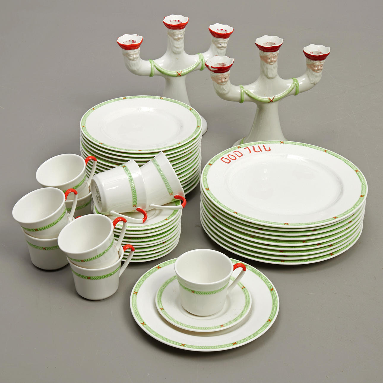 JULSERVIS, 37 delar, Rörstrand, "God Jul".