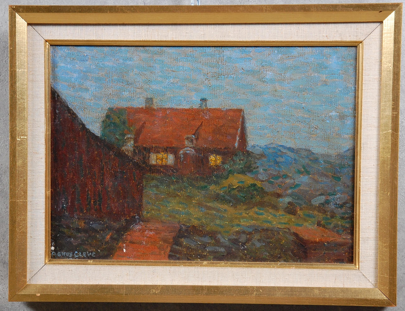 AGNES CLEVE. 1876-1951, olja på duk, signerad, daterad 1915.