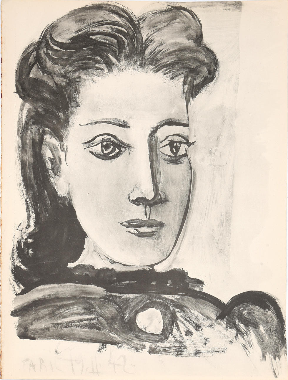 PABLO PICASSO. "Porträt der Dora Maar".