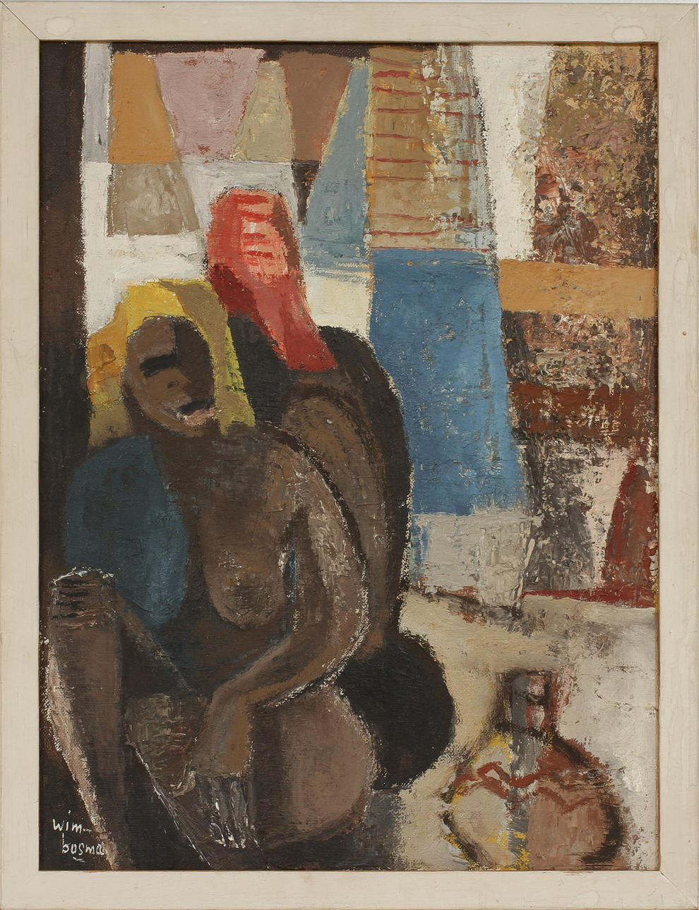 WIM BOSMA. Två kvinnor. Olja på duk, signerad.