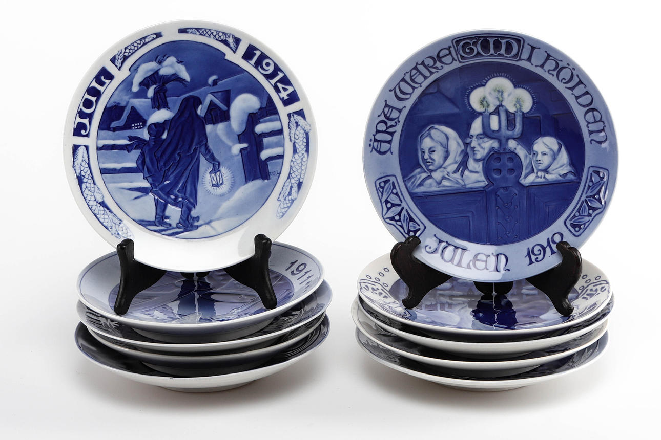 JULTALLRIKAR, Rörstrand, 10 st, 1904-1914.