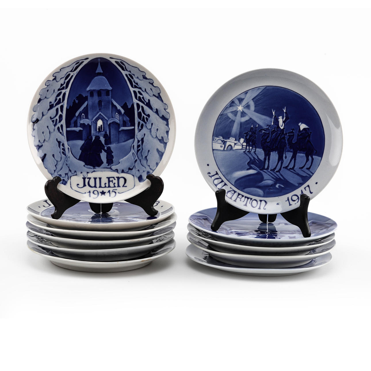 JULTALLRIKAR Rörstrand, 11 st, 1915-1925.