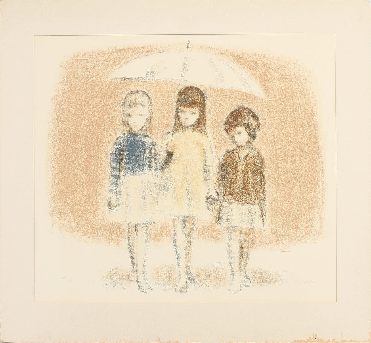 LOUIS BASTIN. Färglitografi, signerad och numrerad 271/310.