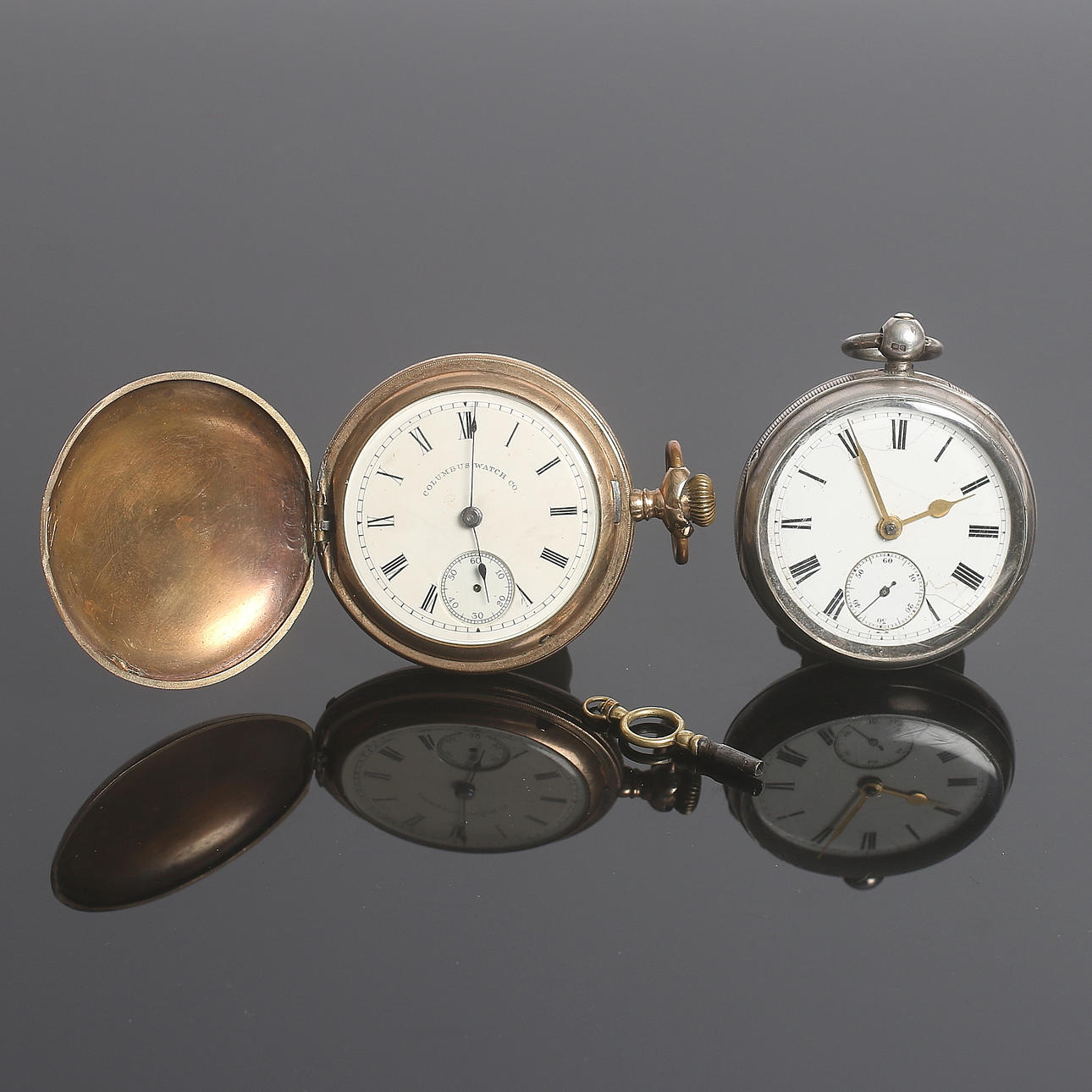 FICKUR, 2 st, bl.a. savonett, Columbus Watch Co. 1800-talets slut.